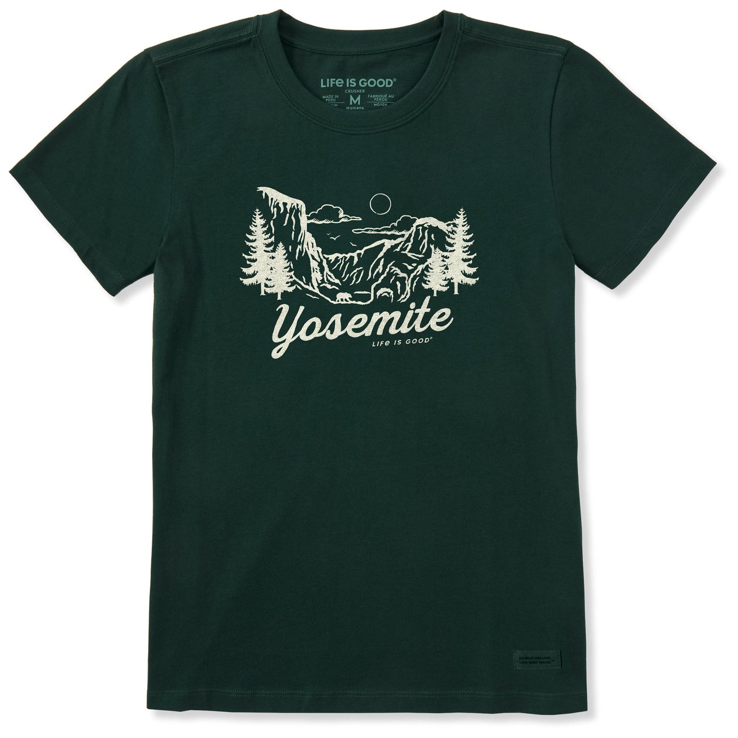 Women's Yosemite Hand Drawn Scene Short Sleeve Crusher Tee