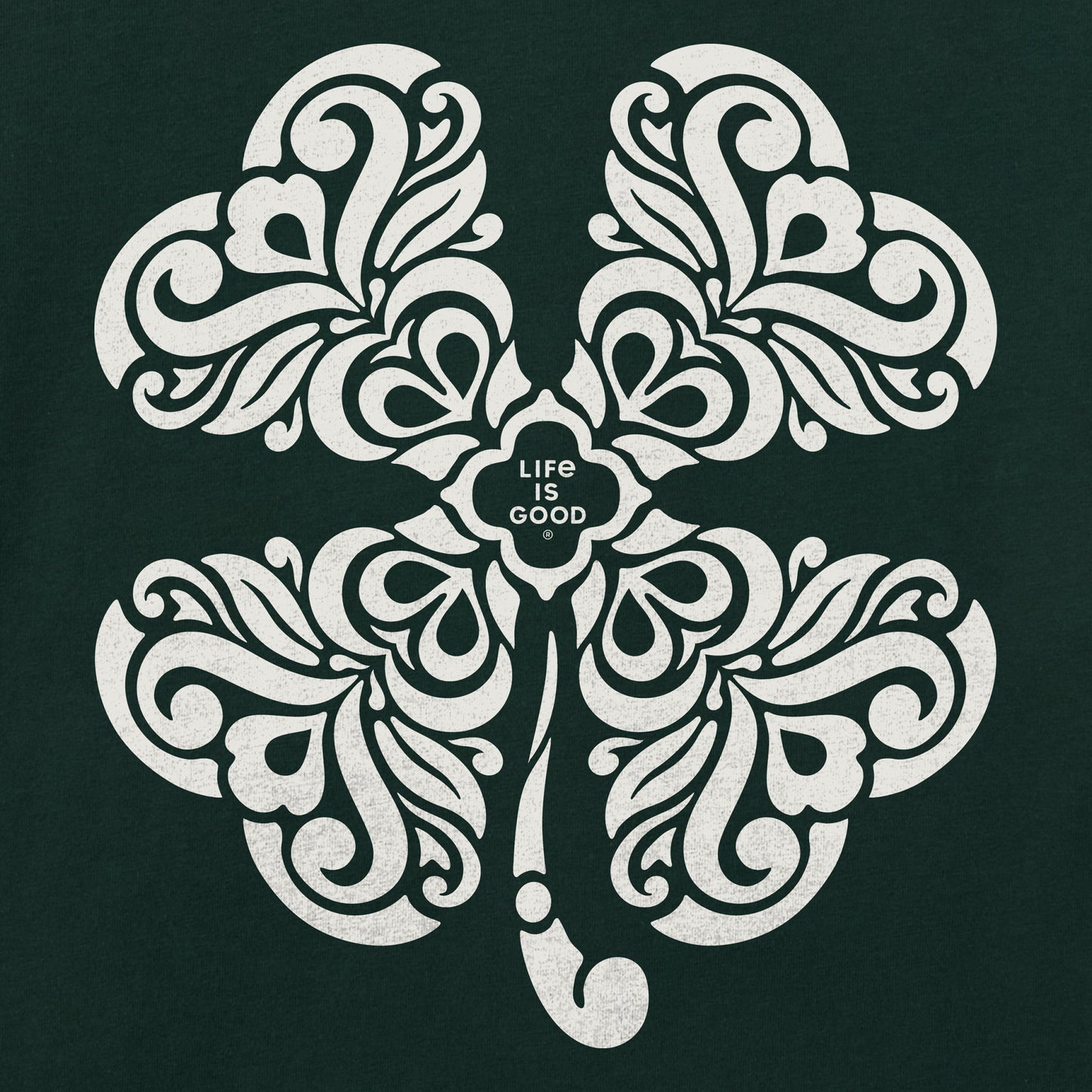Women's 4 Leaf Clover Swirl Short Sleeve Crusher Tee