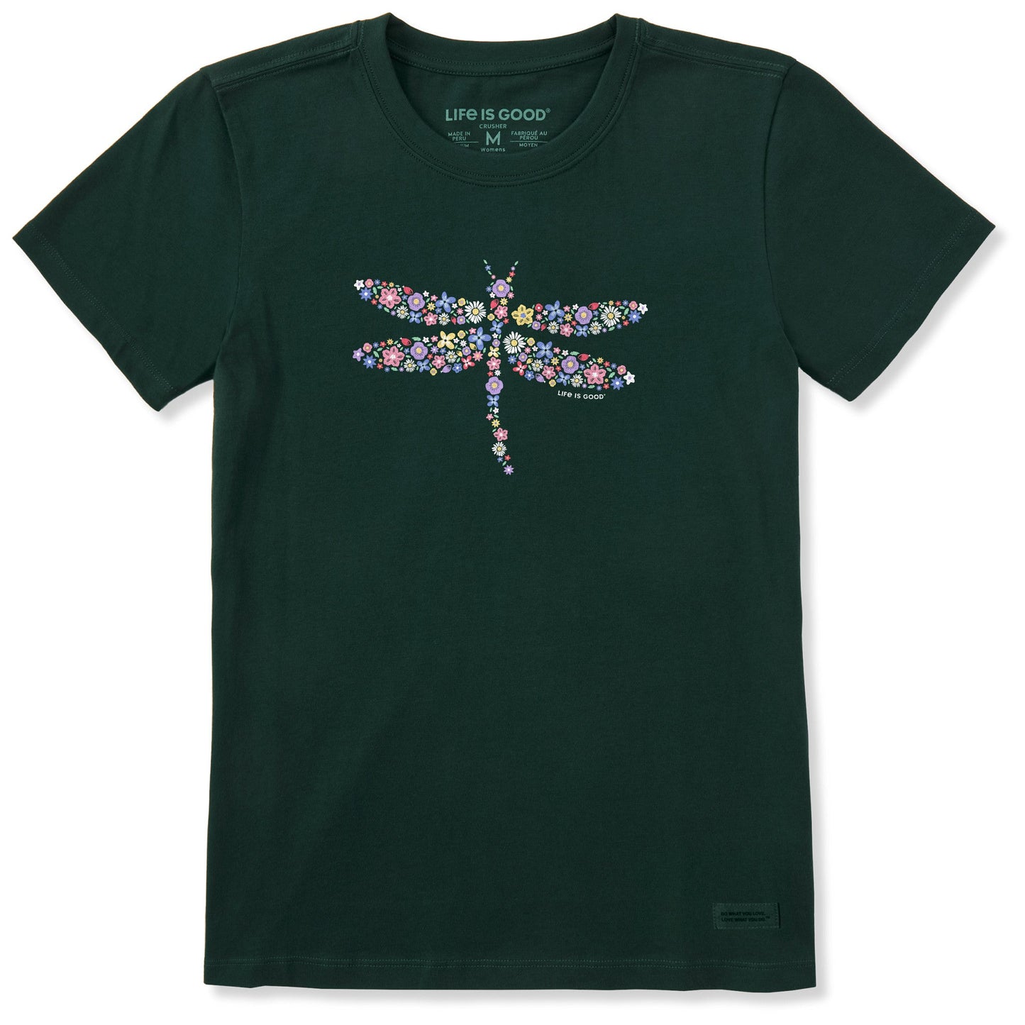 Women's Dragonfly Flowers Short Sleeve Tee