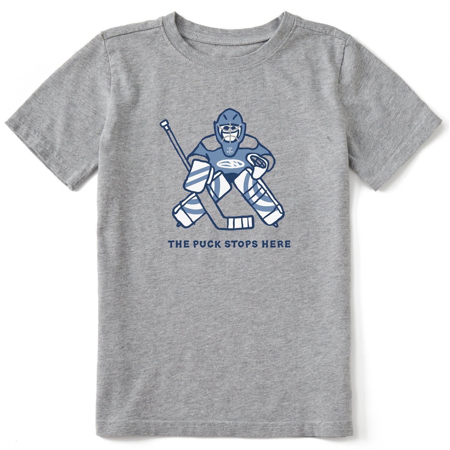 Kids The Puck Stops Here Short Sleeve Crusher Tee