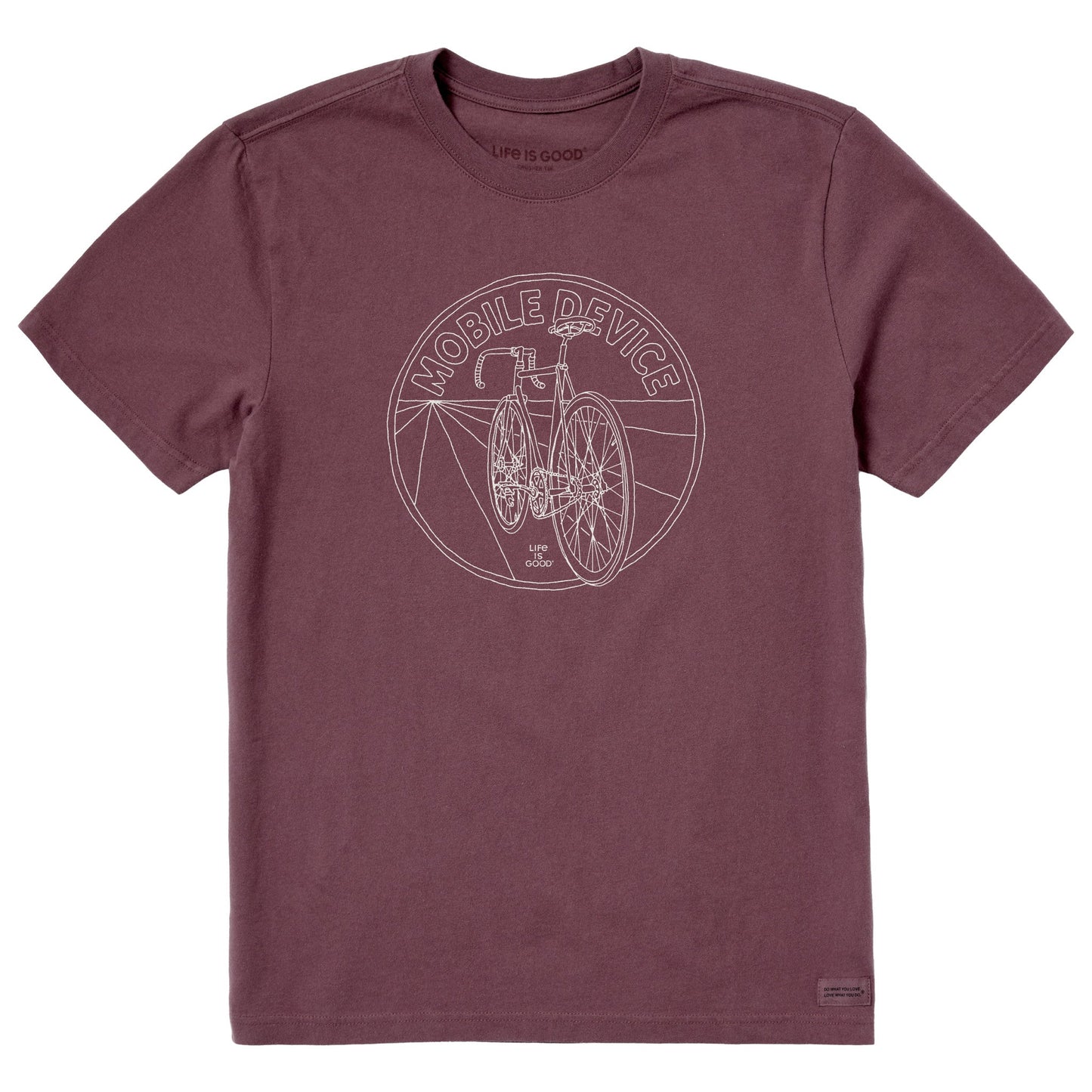 Men's Mobile Device Bike Ride Short Sleeve Crusher Tee