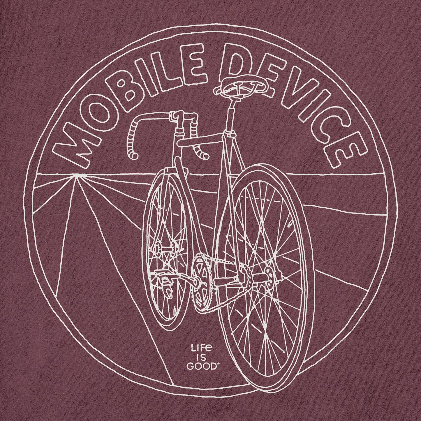 Men's Mobile Device Bike Ride Short Sleeve Crusher Tee