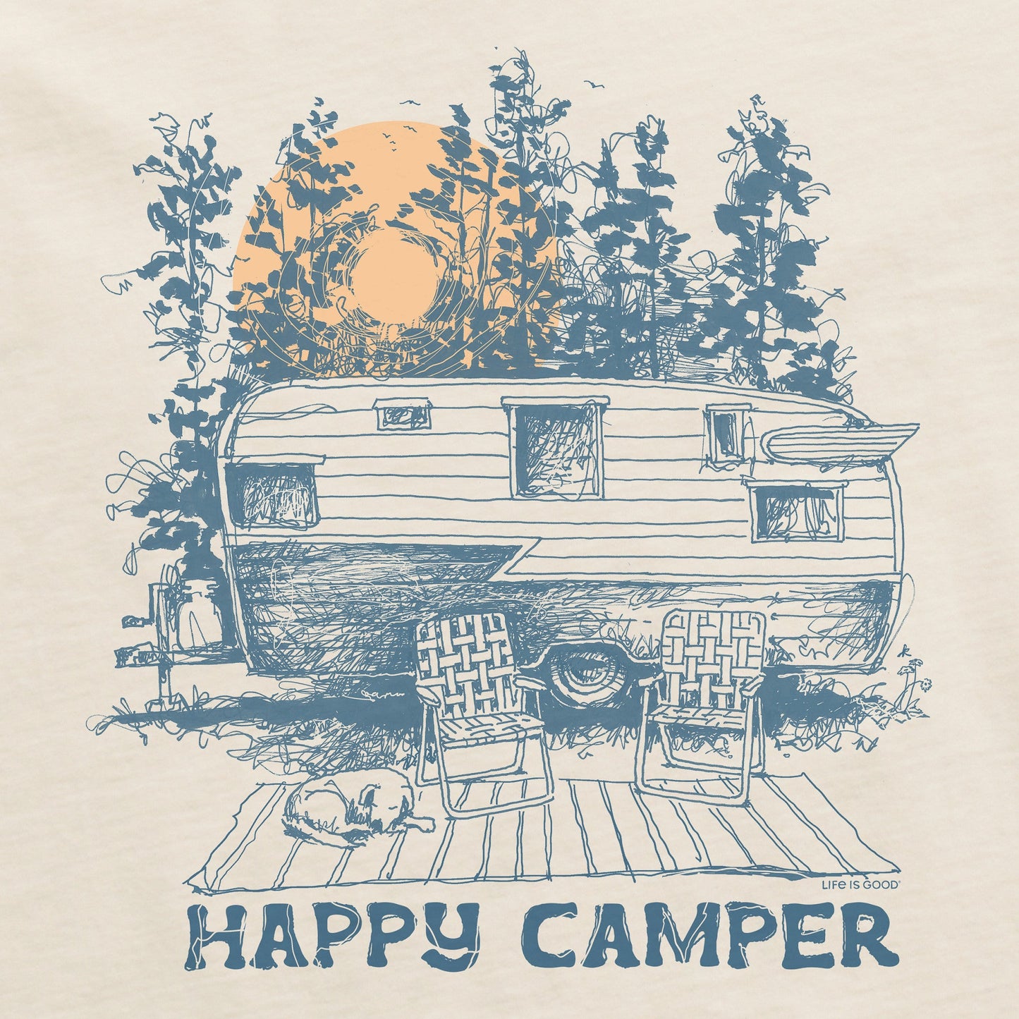 Men's Happy Camper Forest Short Sleeve Crusher Tee