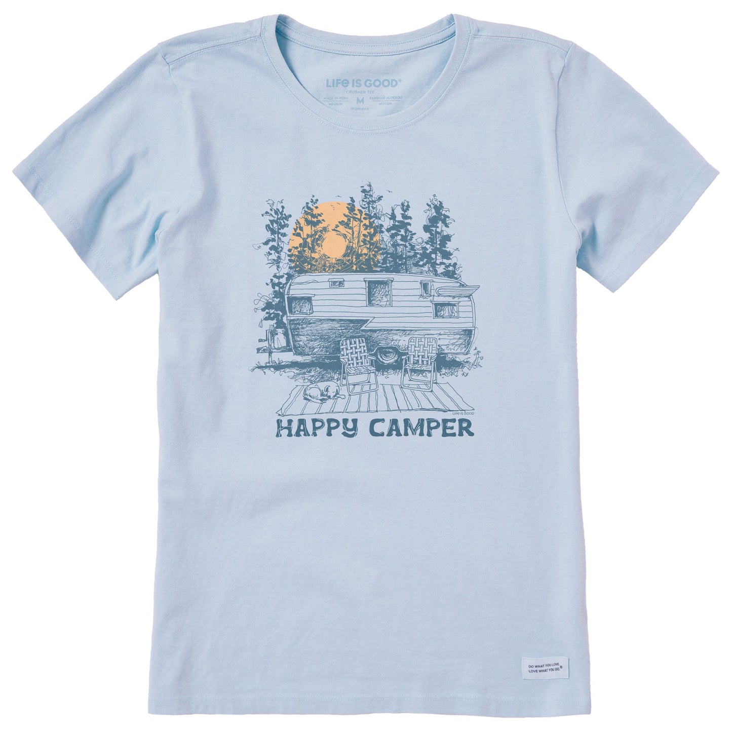 Women's Happy Camper Forest Short Sleeve Crusher Tee