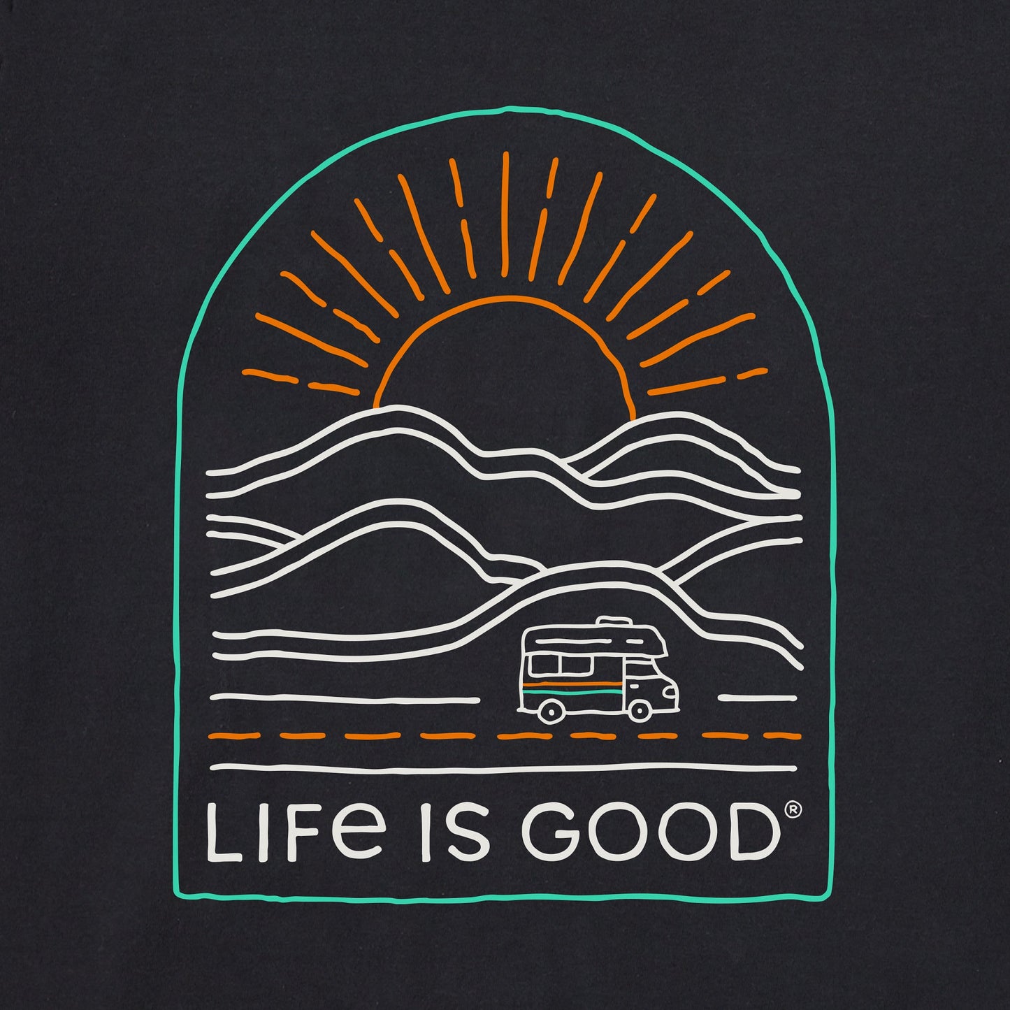 Men's On the Road Again Short Sleeve Crusher Tee