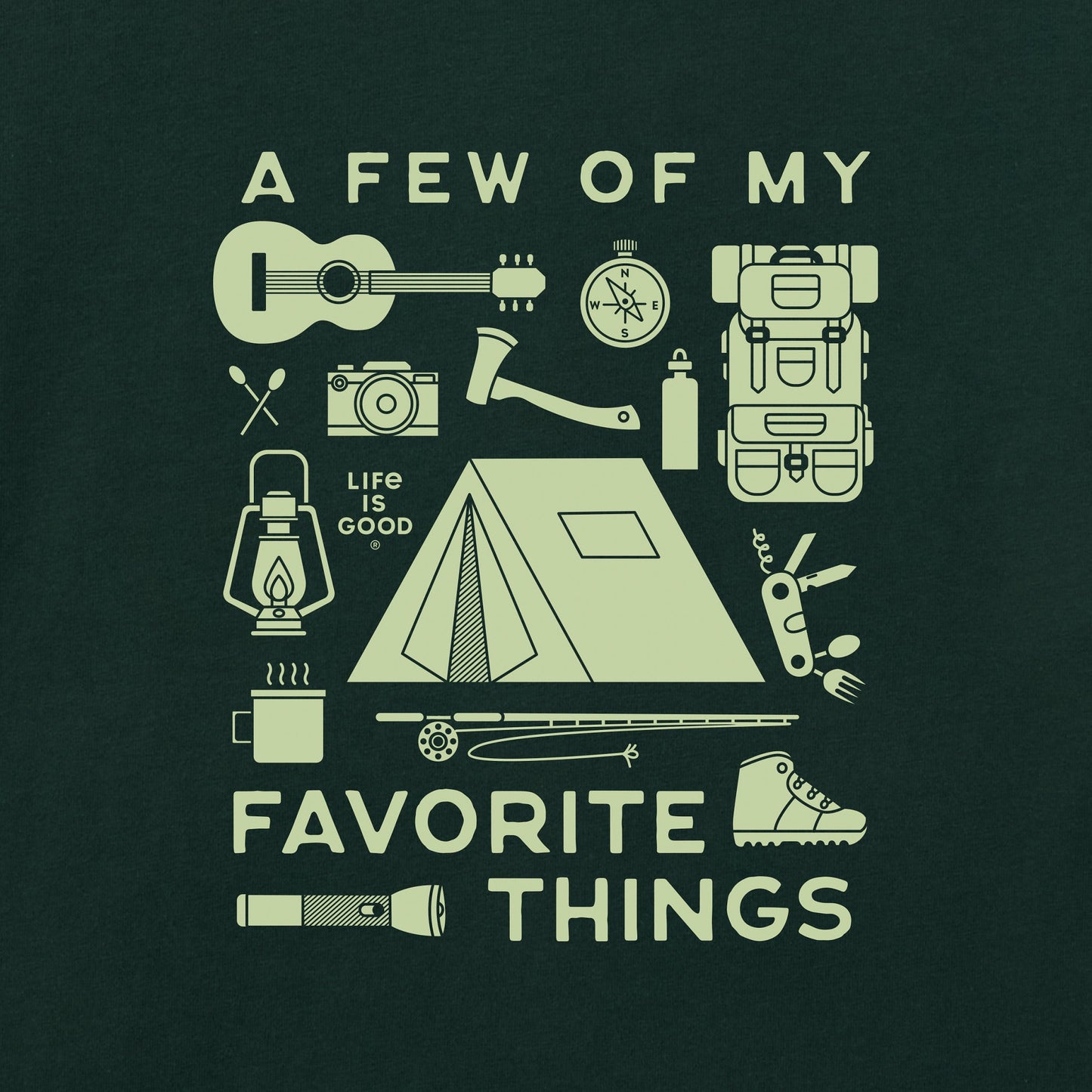 Men's A Few of my Favorite Camping Things Short Sleeve Crusher Tee