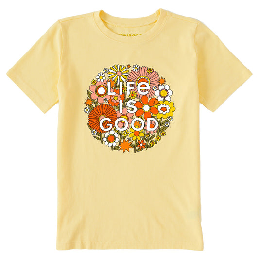 Kids Retro Flowerball Short Sleeve Crusher Tee