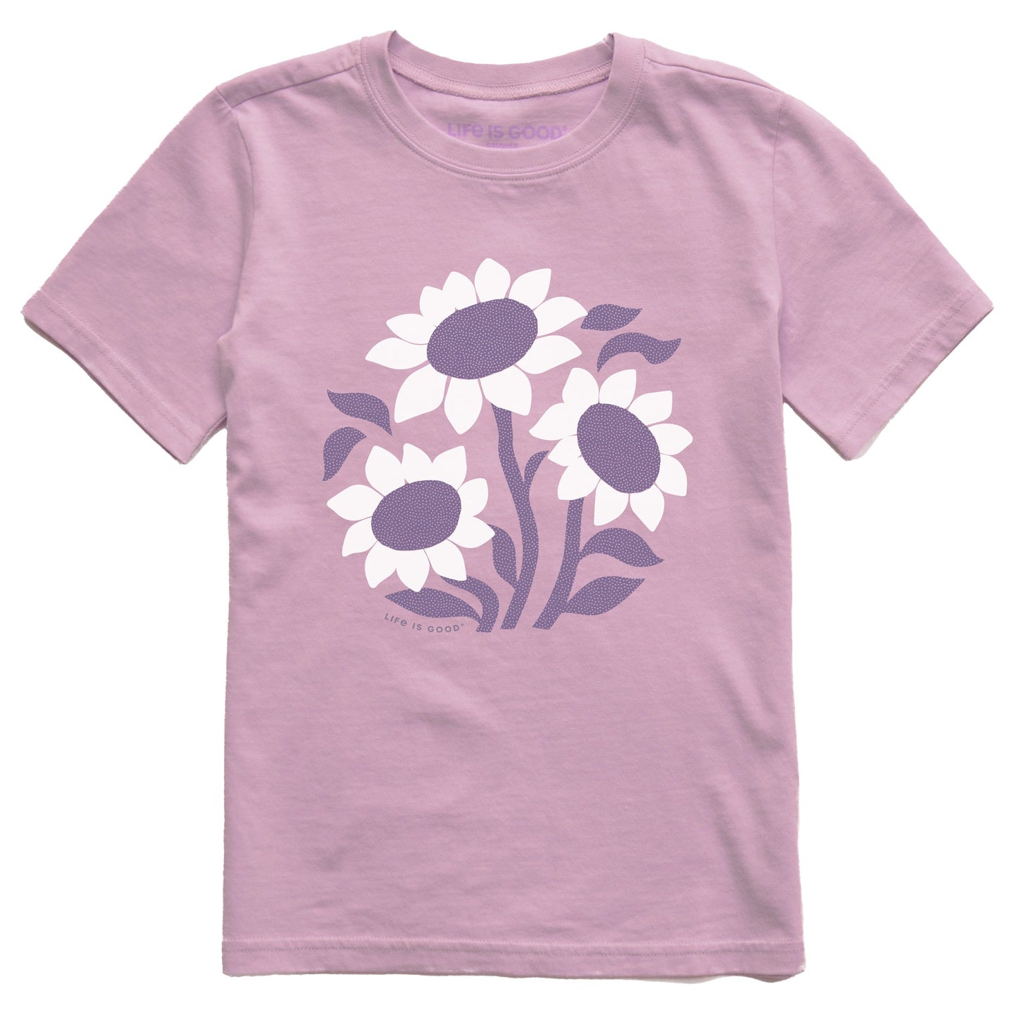 Kids Sunflower Circle Short Sleeve Crusher Tee