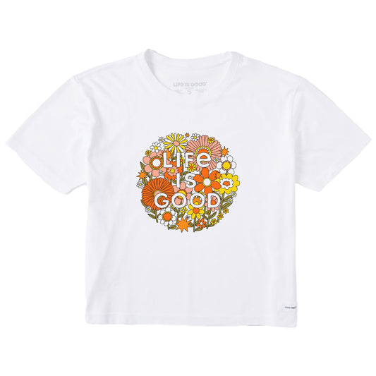 Women's Retro Flowerball Short Sleeve Crusher Boxy Tee