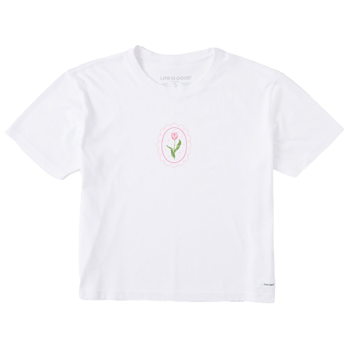 Women's Tulip Frame Short Sleeve Crusher Boxy Tee