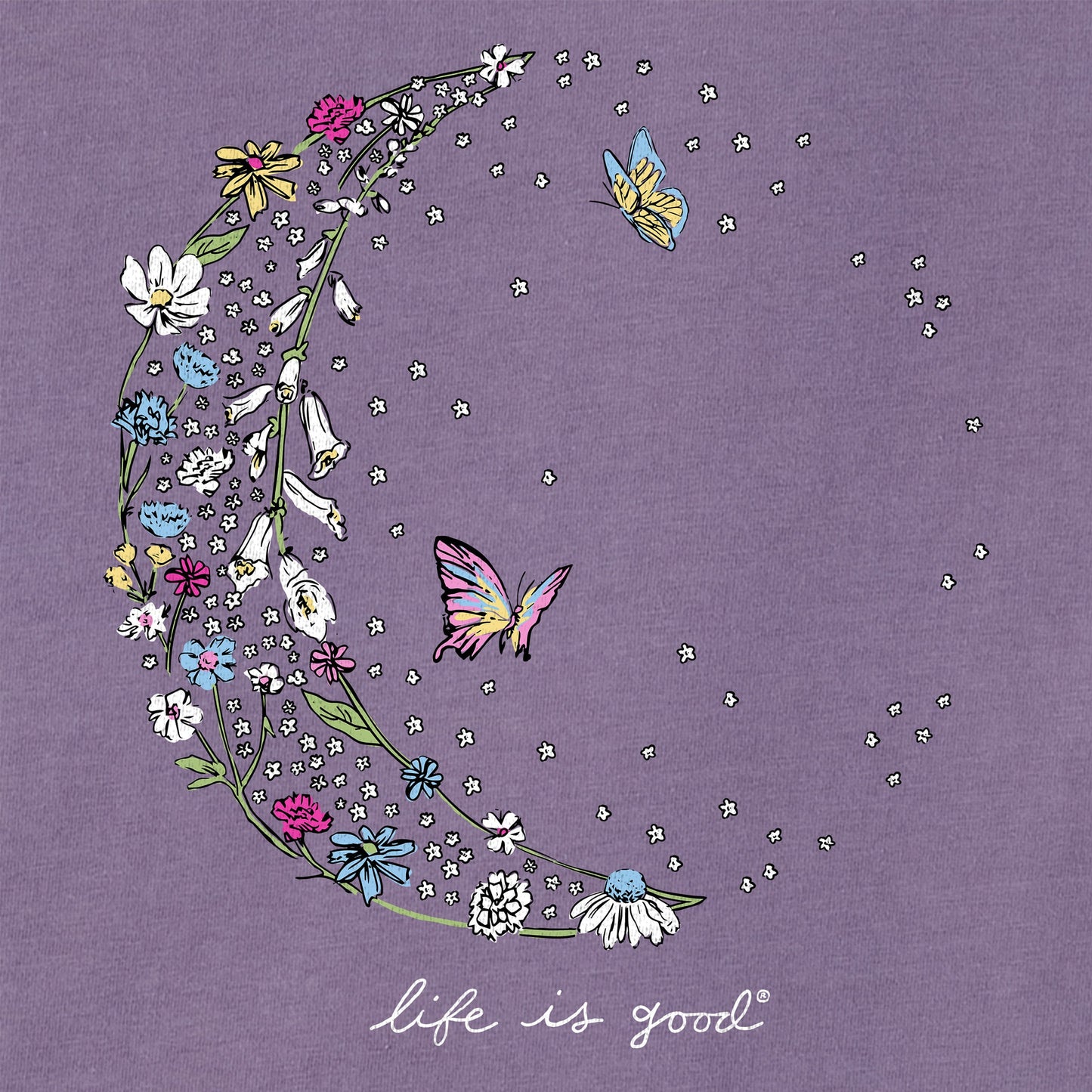 Women's Wildflower Crescent Short Sleeve Crusher Boxy Tee