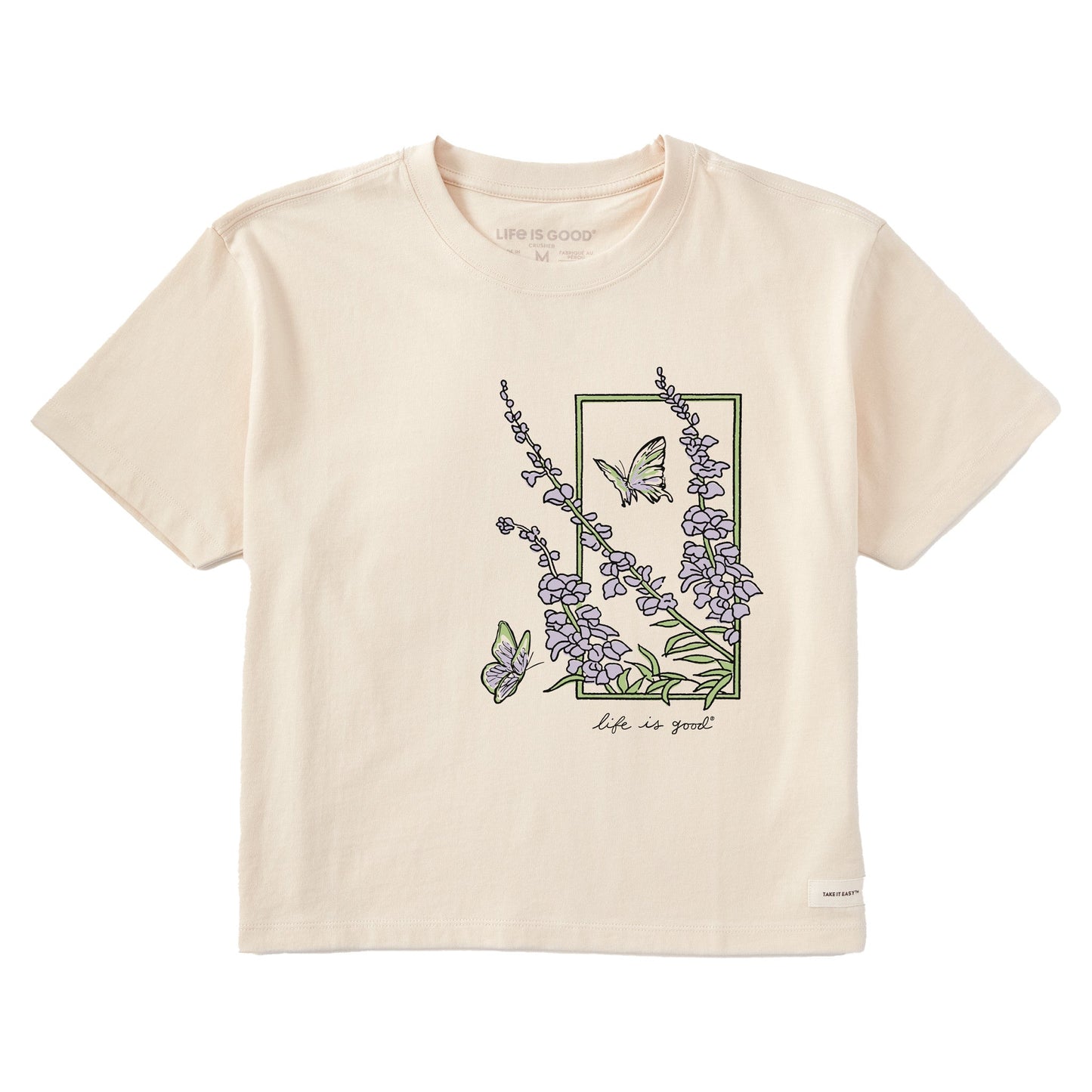 Women's Flower Frame Short Sleeve Crusher Boxy Tee