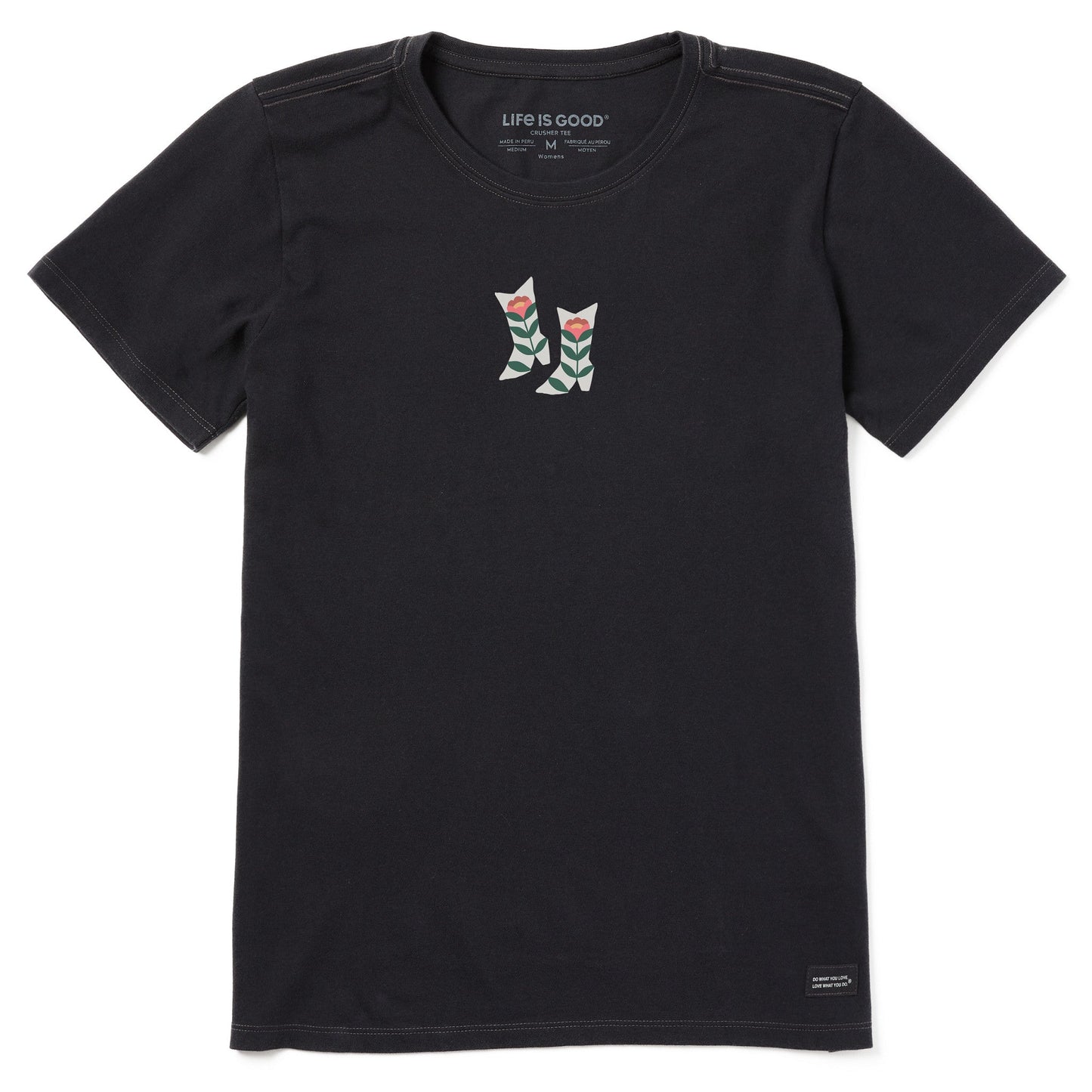 Women's Western Flower Boots Short Sleeve Tee