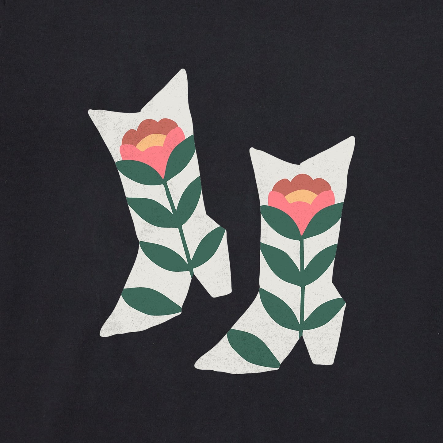 Women's Western Flower Boots Crusher-LITE Shrunken Tee