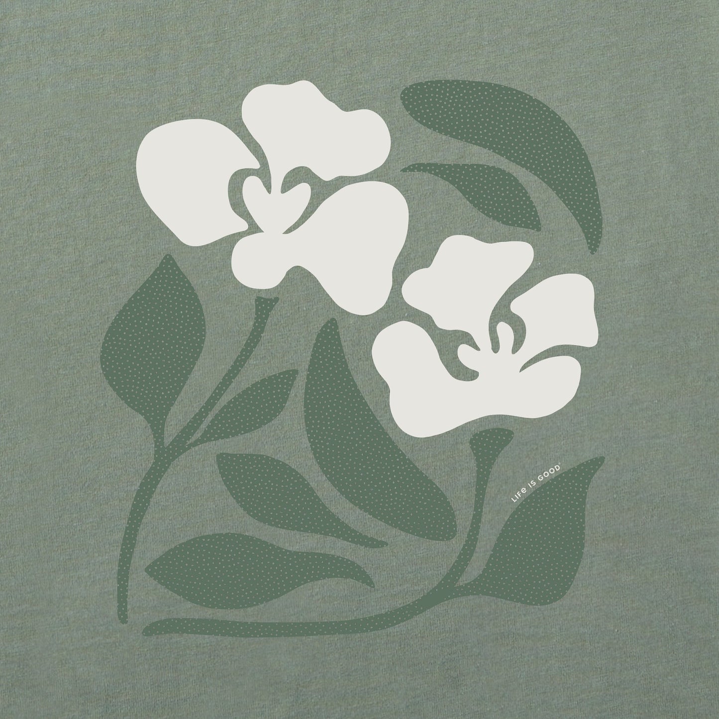 Women's Abstract Flowers Short Sleeve Crusher Tee