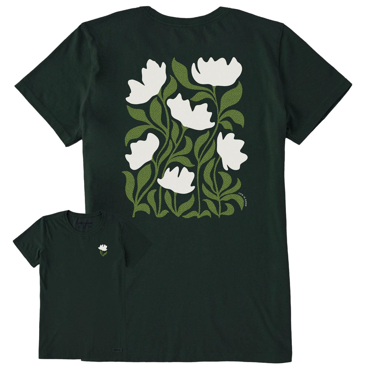 Women's Six Flowers Short Sleeve Crusher Tee