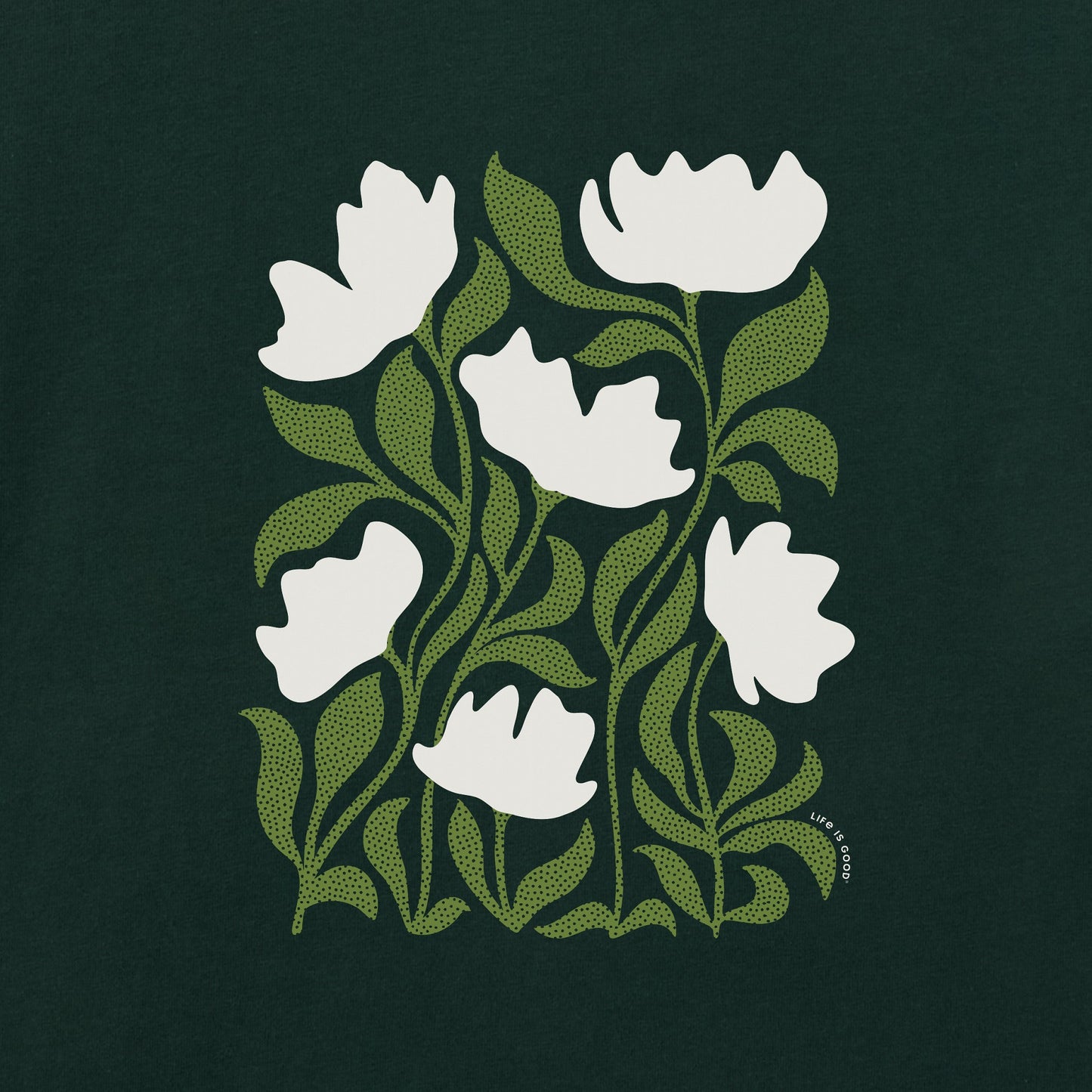 Women's Six Flowers Short Sleeve Crusher Tee