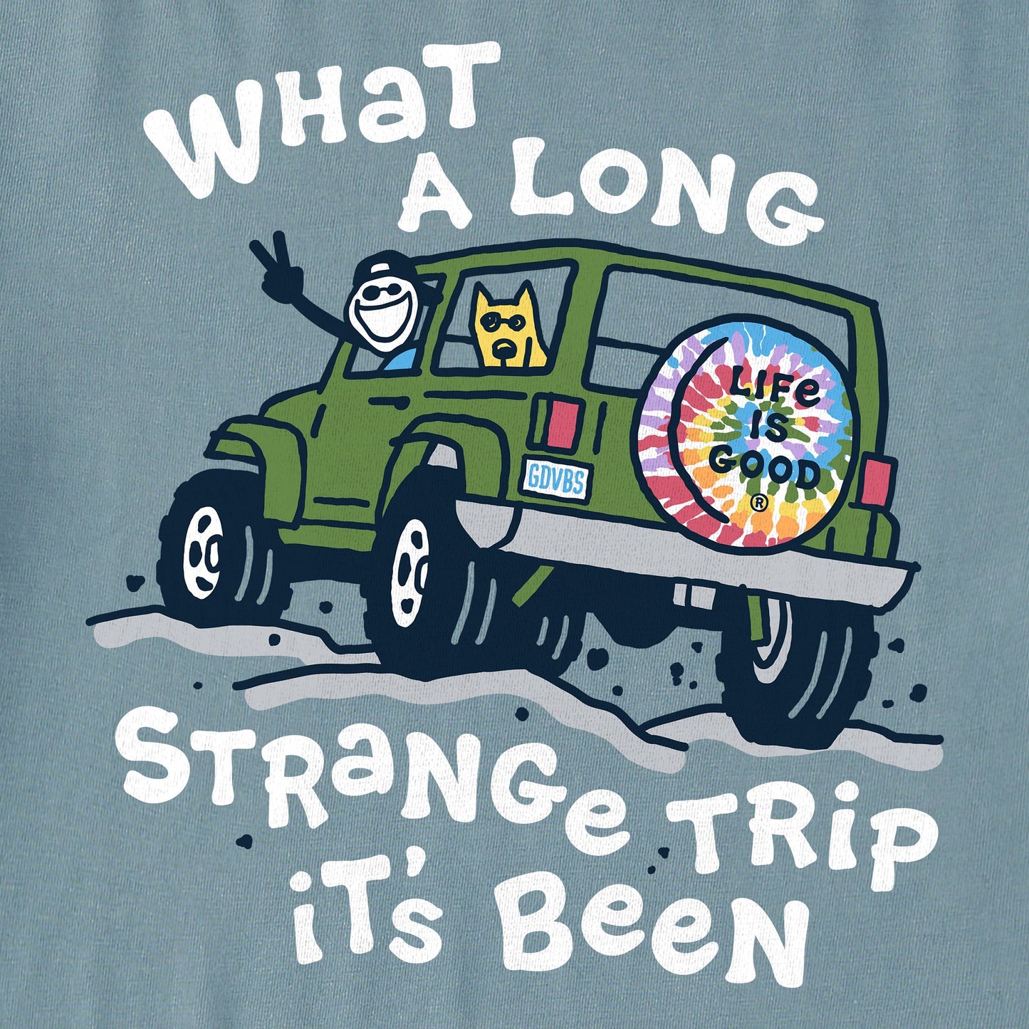 Men's Jake and Rocket Strange Trip Long Sleeve Crusher Tee
