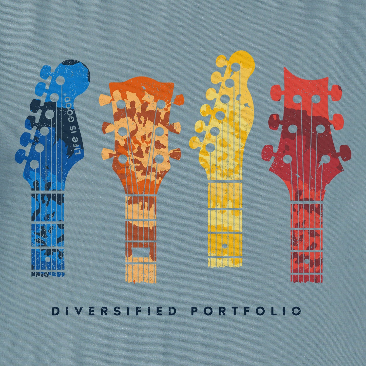 Men's Tie Dye Diversified Guitars Long Sleeve Crusher Tee