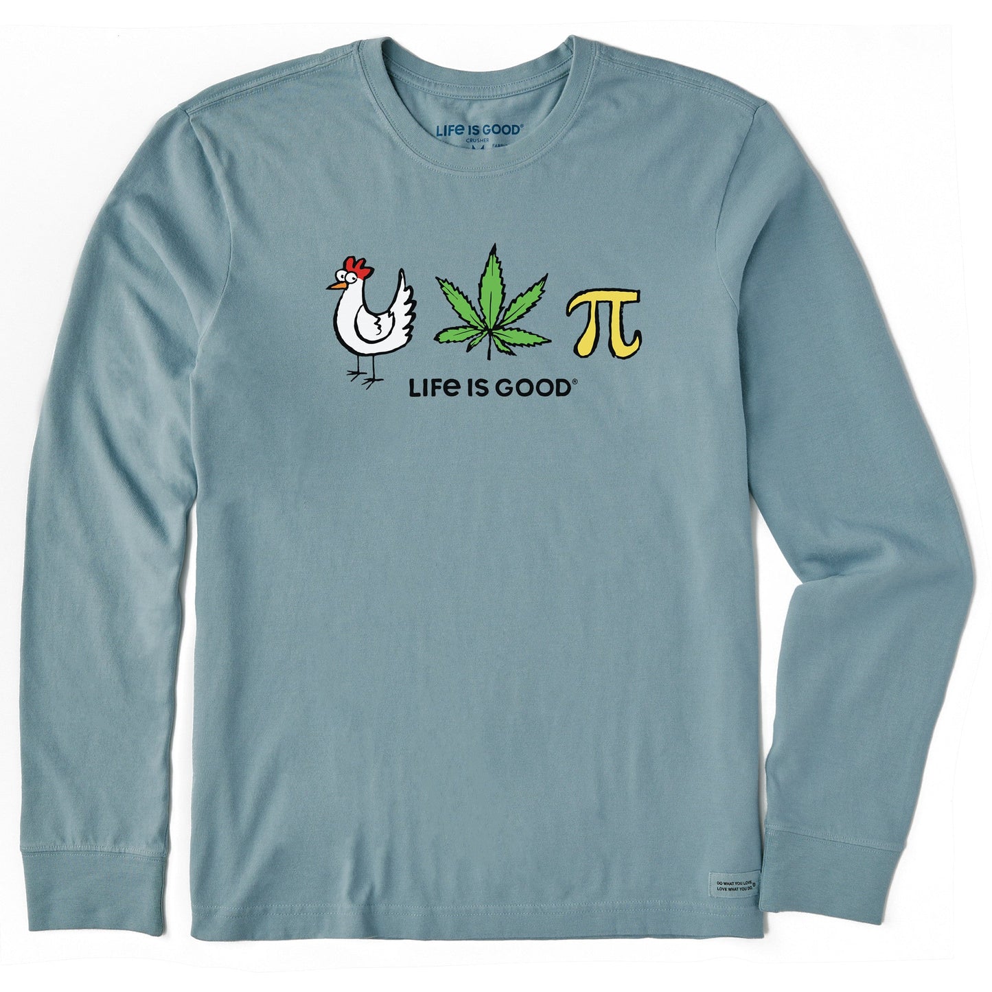 Men's Chicken Pot Pi Icons Long Sleeve Crusher Tee