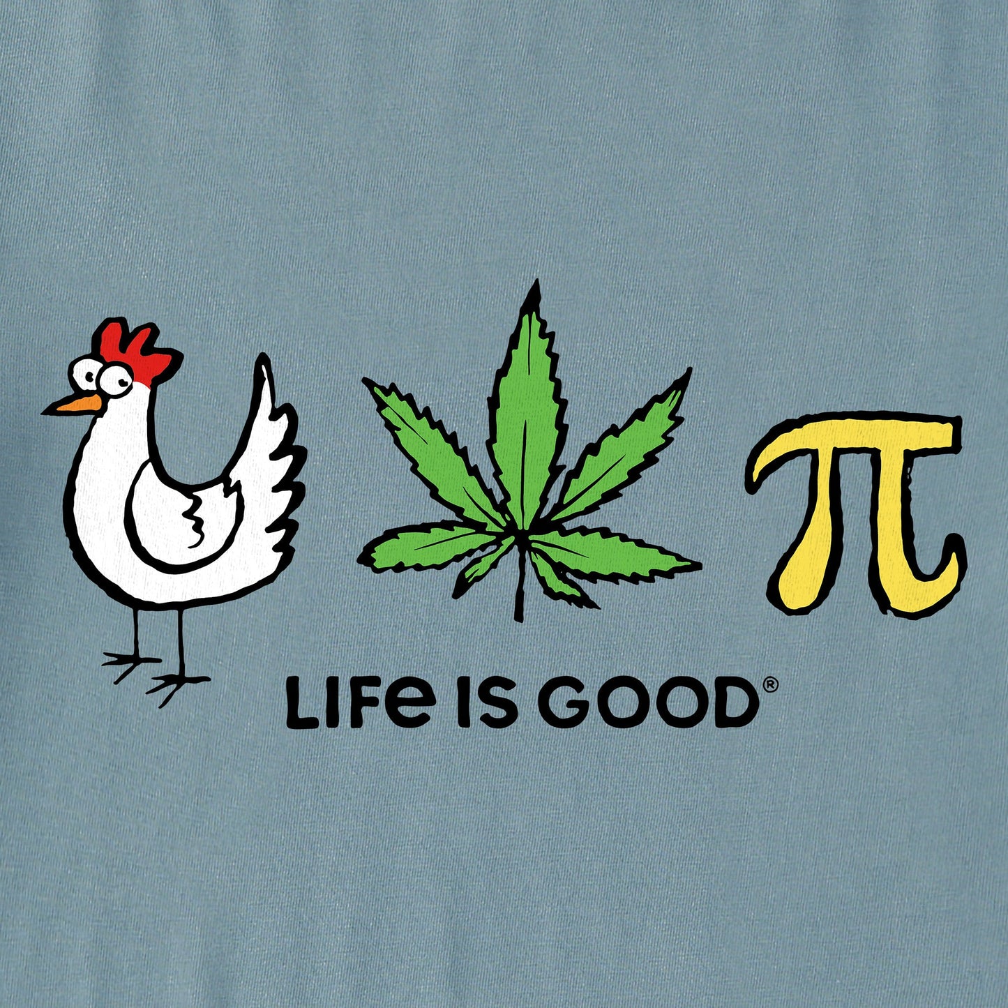 Men's Chicken Pot Pi Icons Long Sleeve Crusher Tee