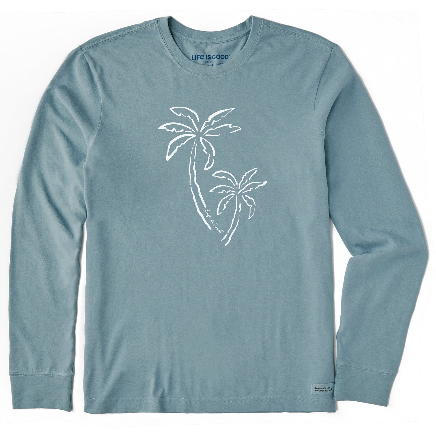 Men's Two Simple Palms Long Sleeve Crusher Tee