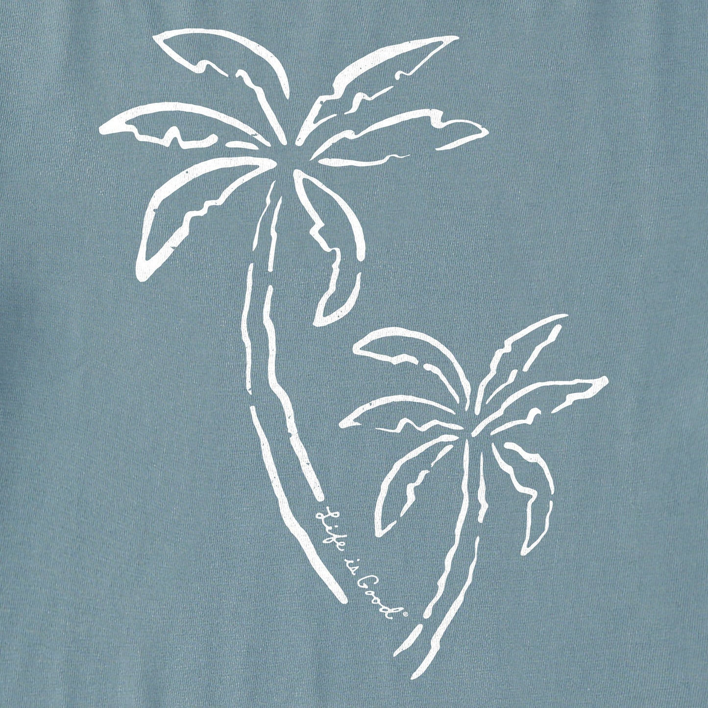 Men's Two Simple Palms Long Sleeve Crusher Tee