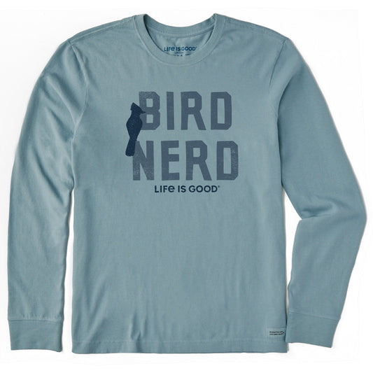 Men's Bird Nerd Long Sleeve Crusher Tee