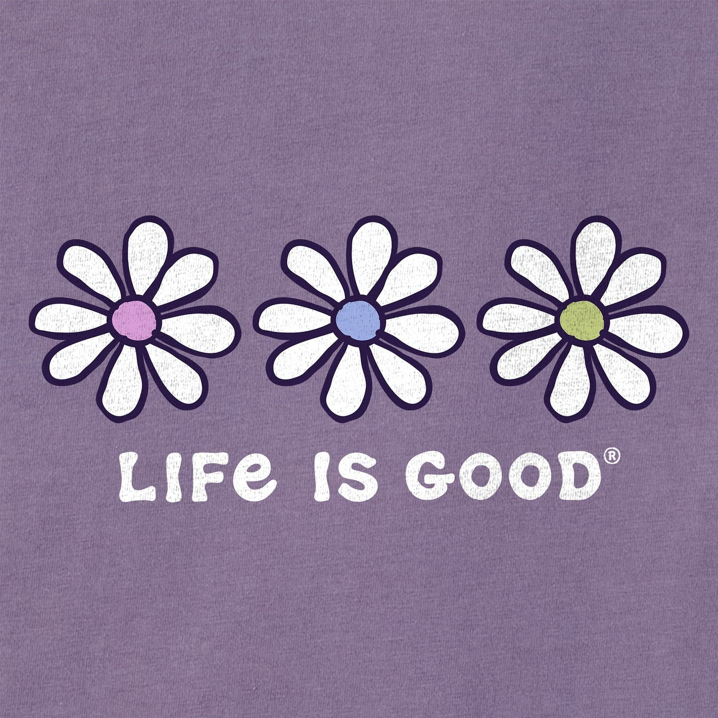 Women's 3 Daisies Long Sleeve Crusher Vee