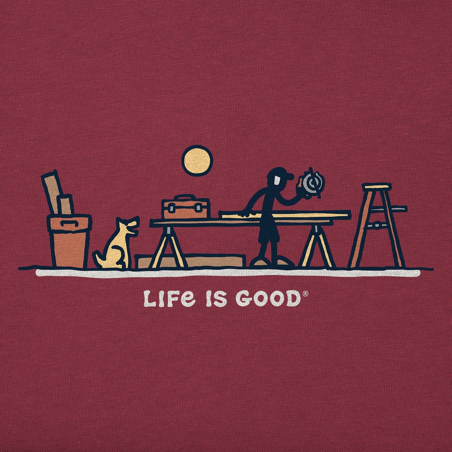 Men's Rocket & Jake Woodwork Vista Long Sleeve Crusher Tee