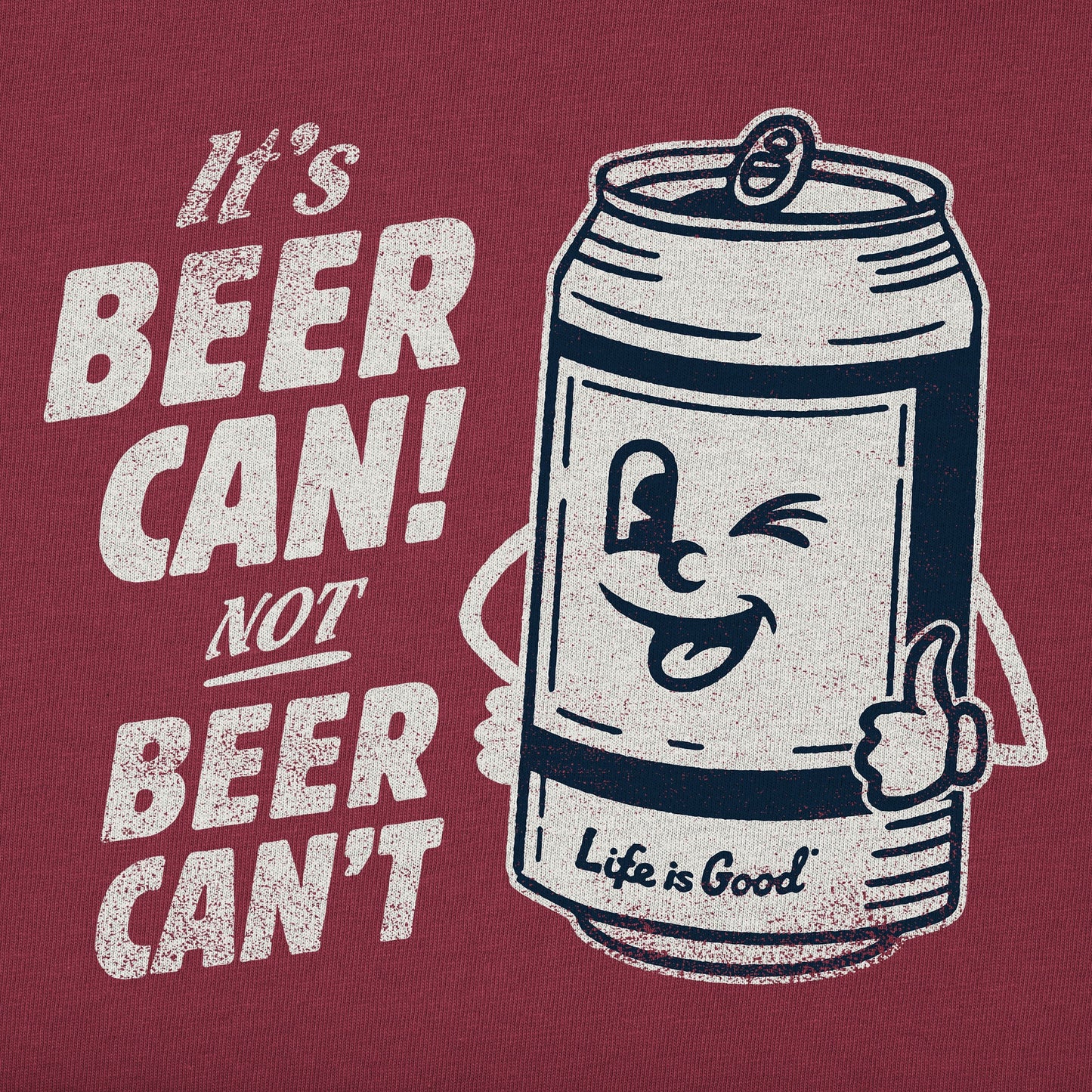 Men's Beer Can Long Sleeve Crusher Tee