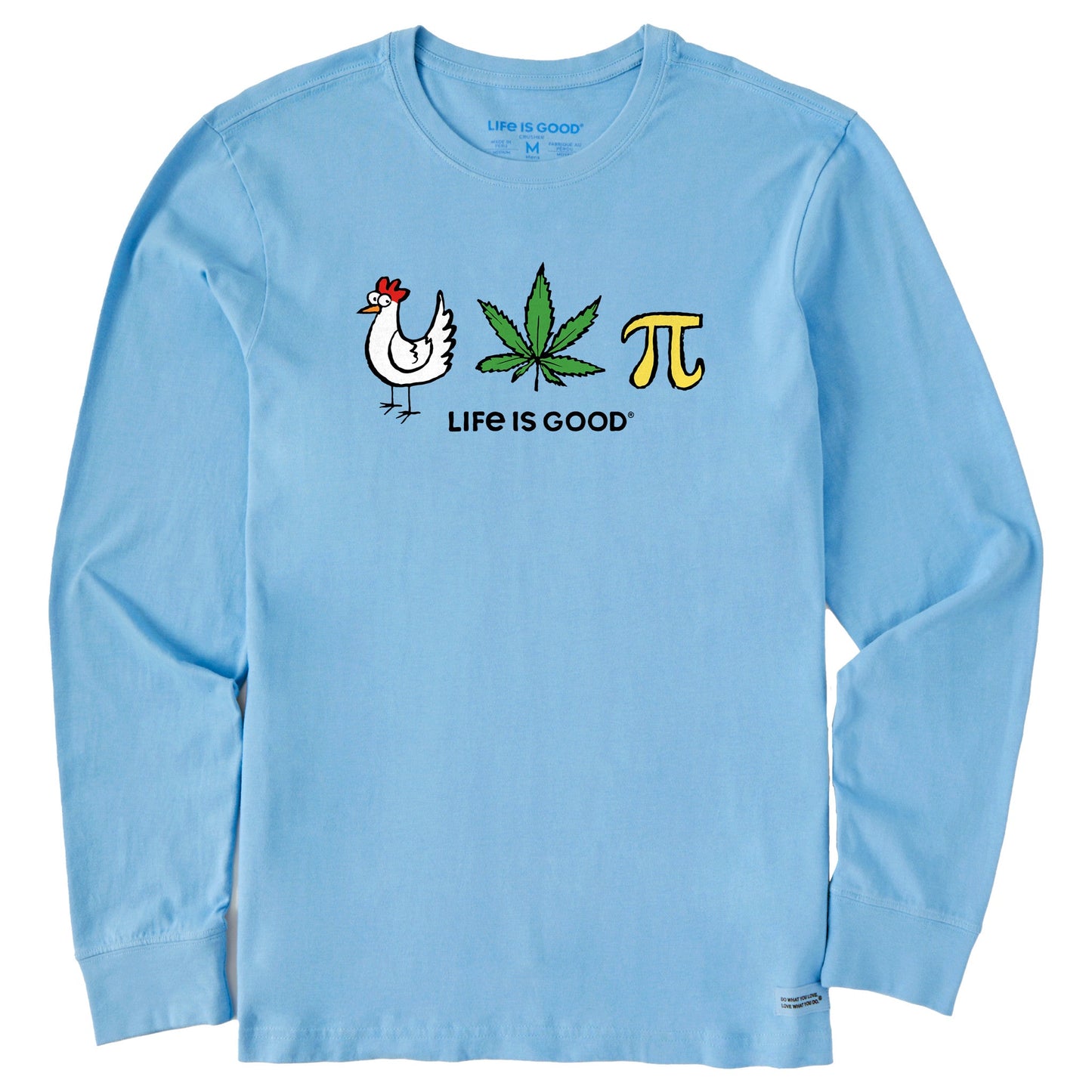 Men's Chicken Pot Pi Icons Long Sleeve Crusher Tee
