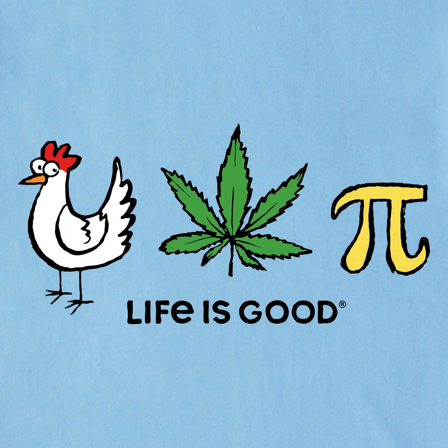 Men's Chicken Pot Pi Icons Long Sleeve Crusher Tee