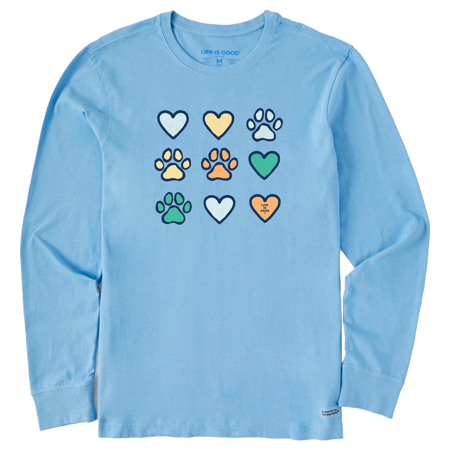 Men's Hearts & Paws Long Sleeve Crusher Tee