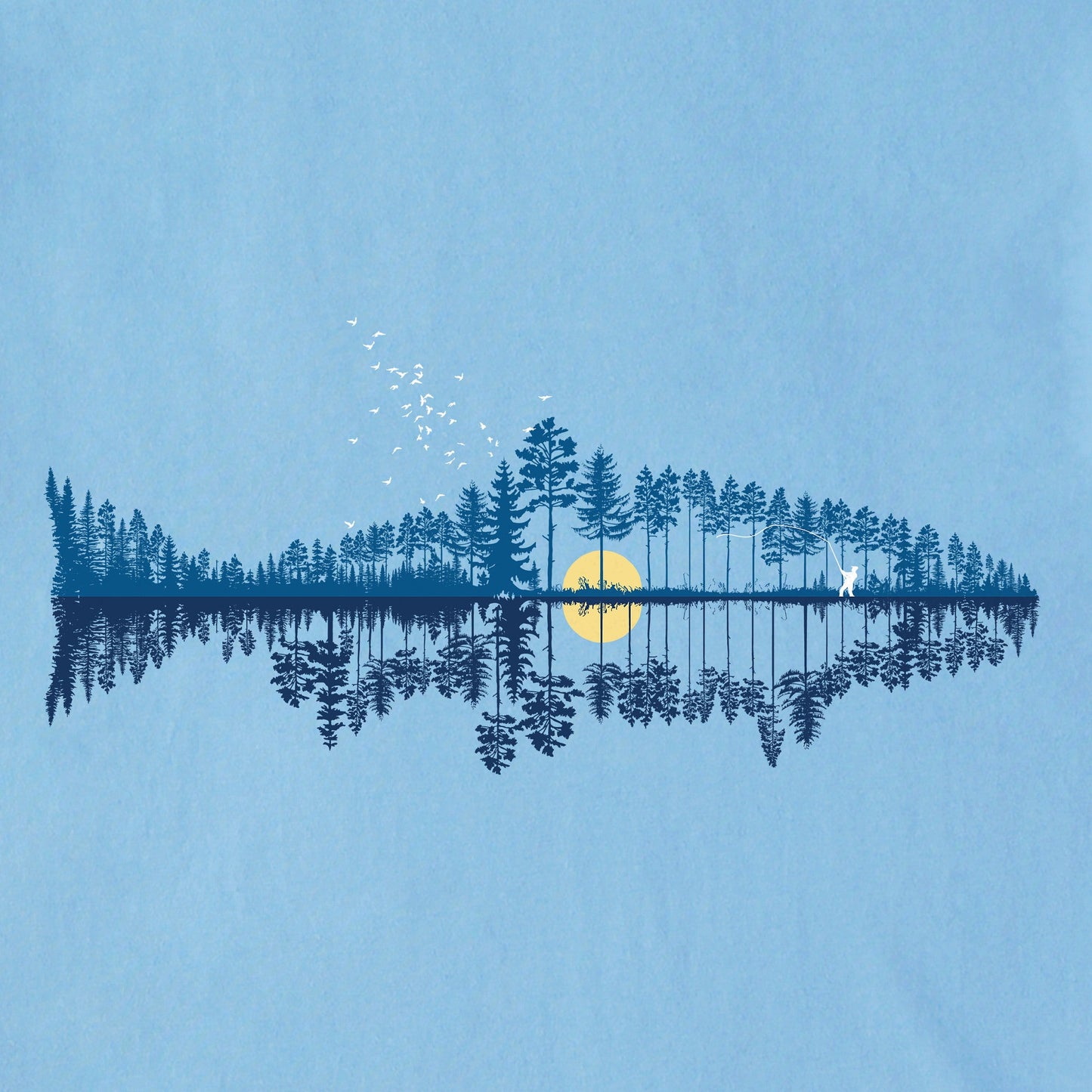 Men's Fishscape Long Sleeve Crusher Tee