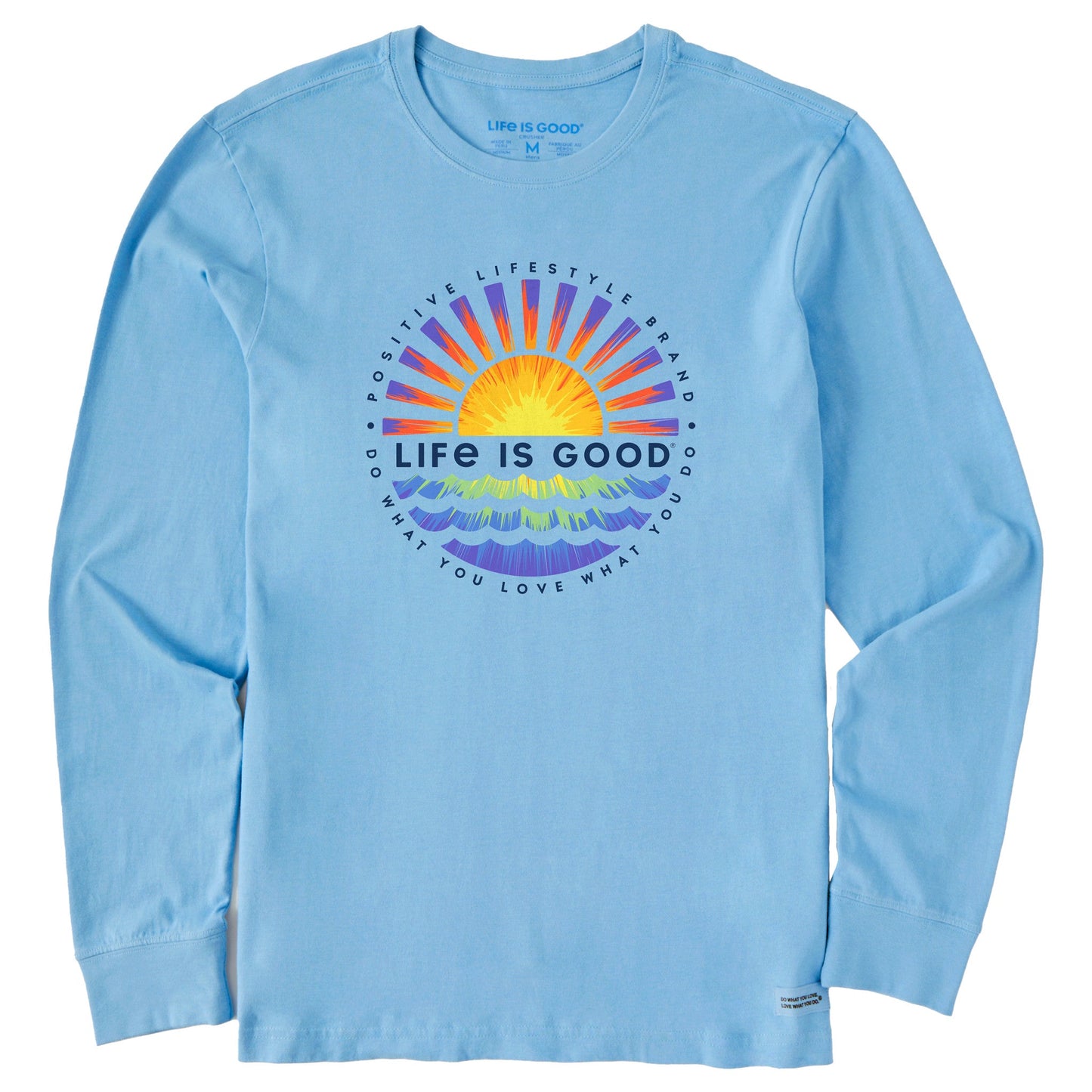 Men's Tie Dye Sunset Burst Long Sleeve Crusher Tee