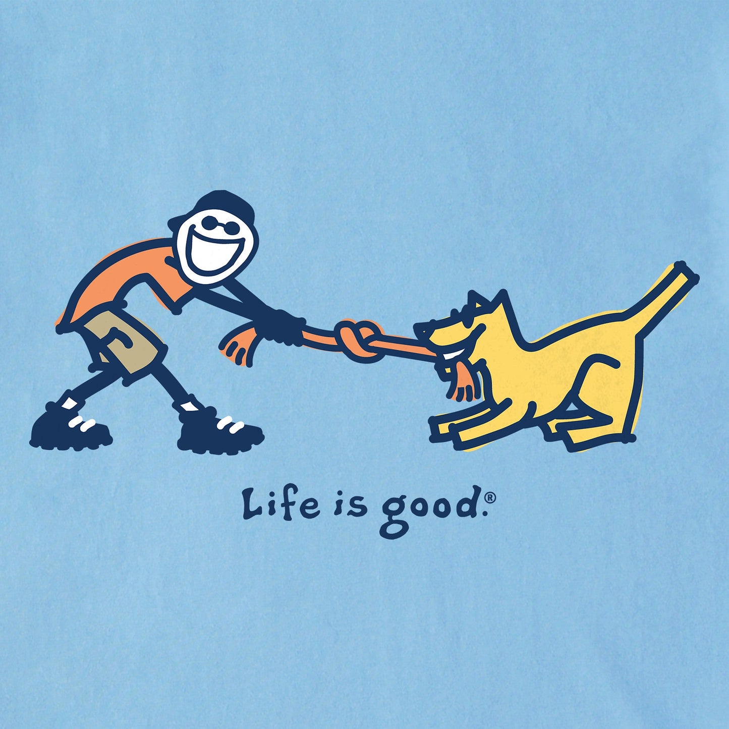 Men's Jake & Rocket Tug of War Long Sleeve Crusher Tee