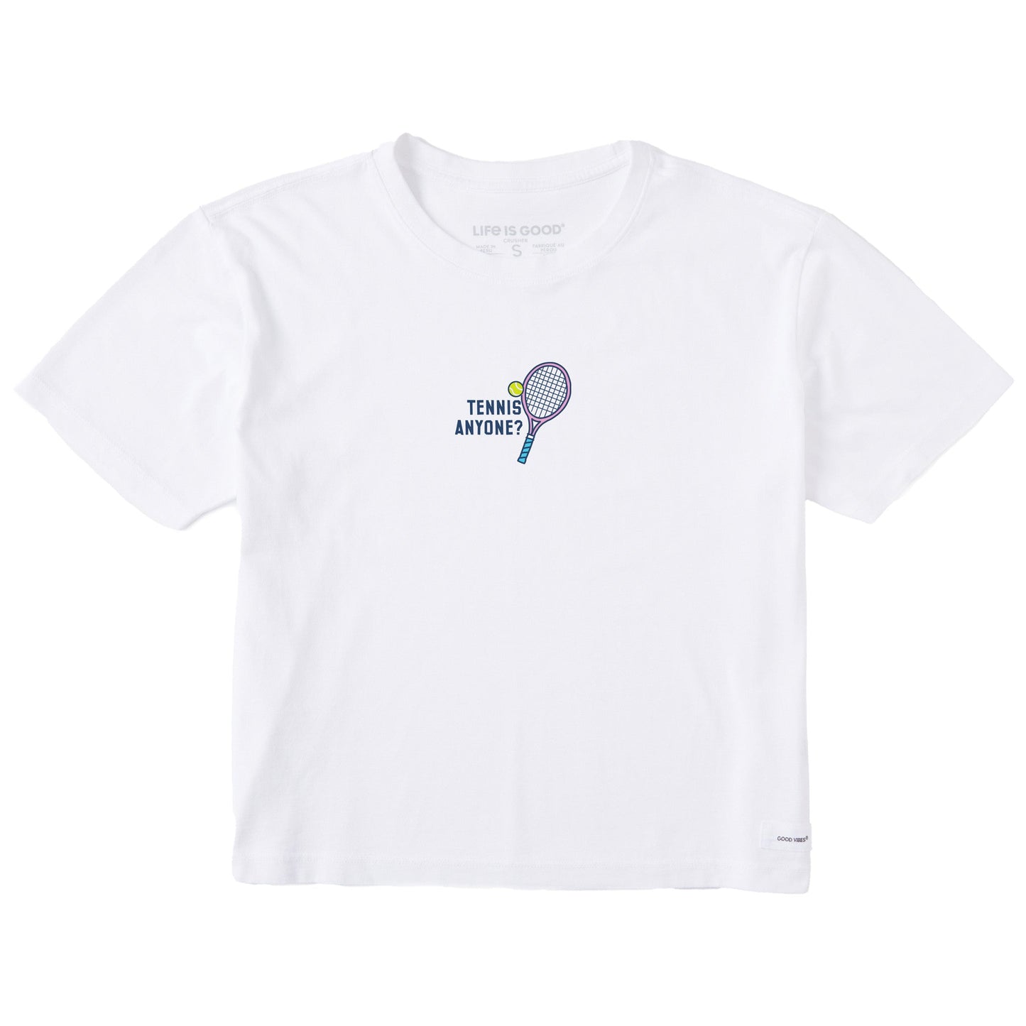 Women's Tennis Anyone Short Sleeve Crusher Boxy Tee