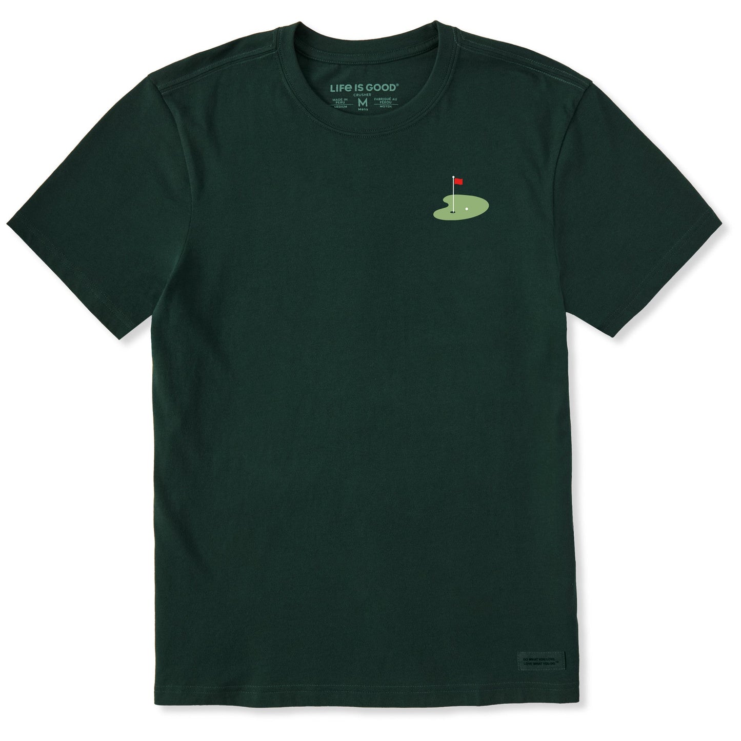 Men's Golf Green Short Sleeve Crusher Tee