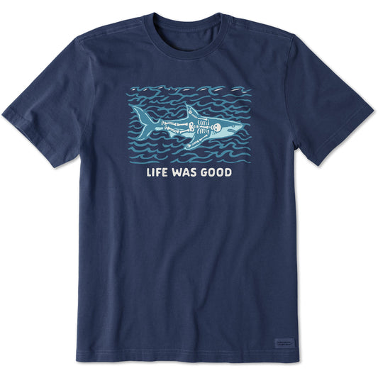 Men's Life Was Good Shark Short Sleeve Tee