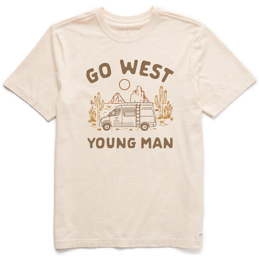 Men's Go West Young Man Short Sleeve Crusher Tee