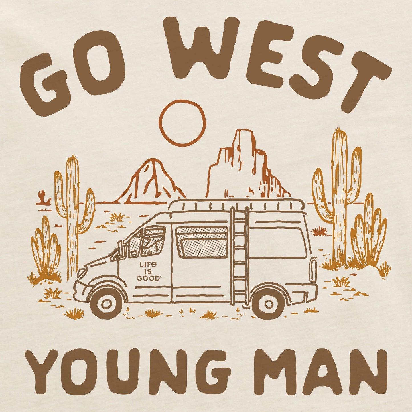 Men's Go West Young Man Short Sleeve Crusher Tee