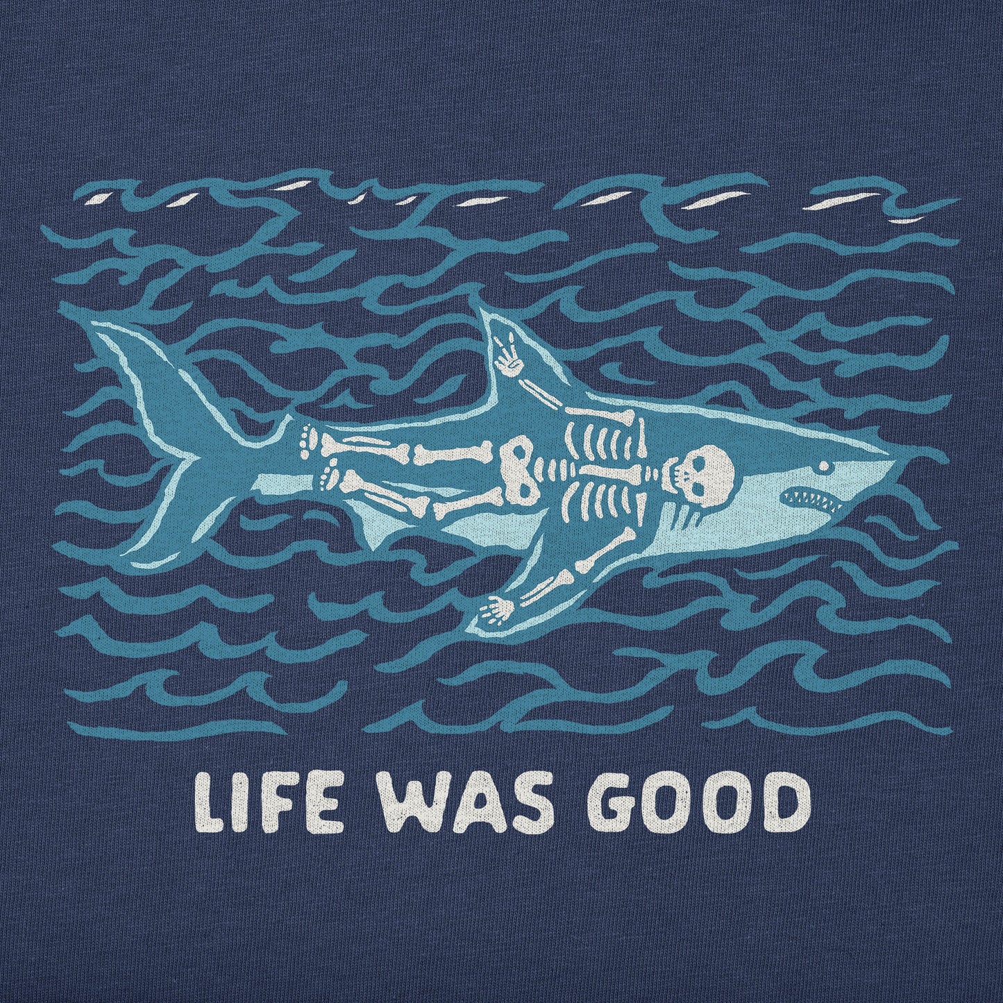 Men's Life Was Good Shark Short Sleeve Tee