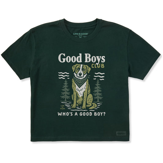 Women's Good Boys Club Short Sleeve Crusher Boxy Tee