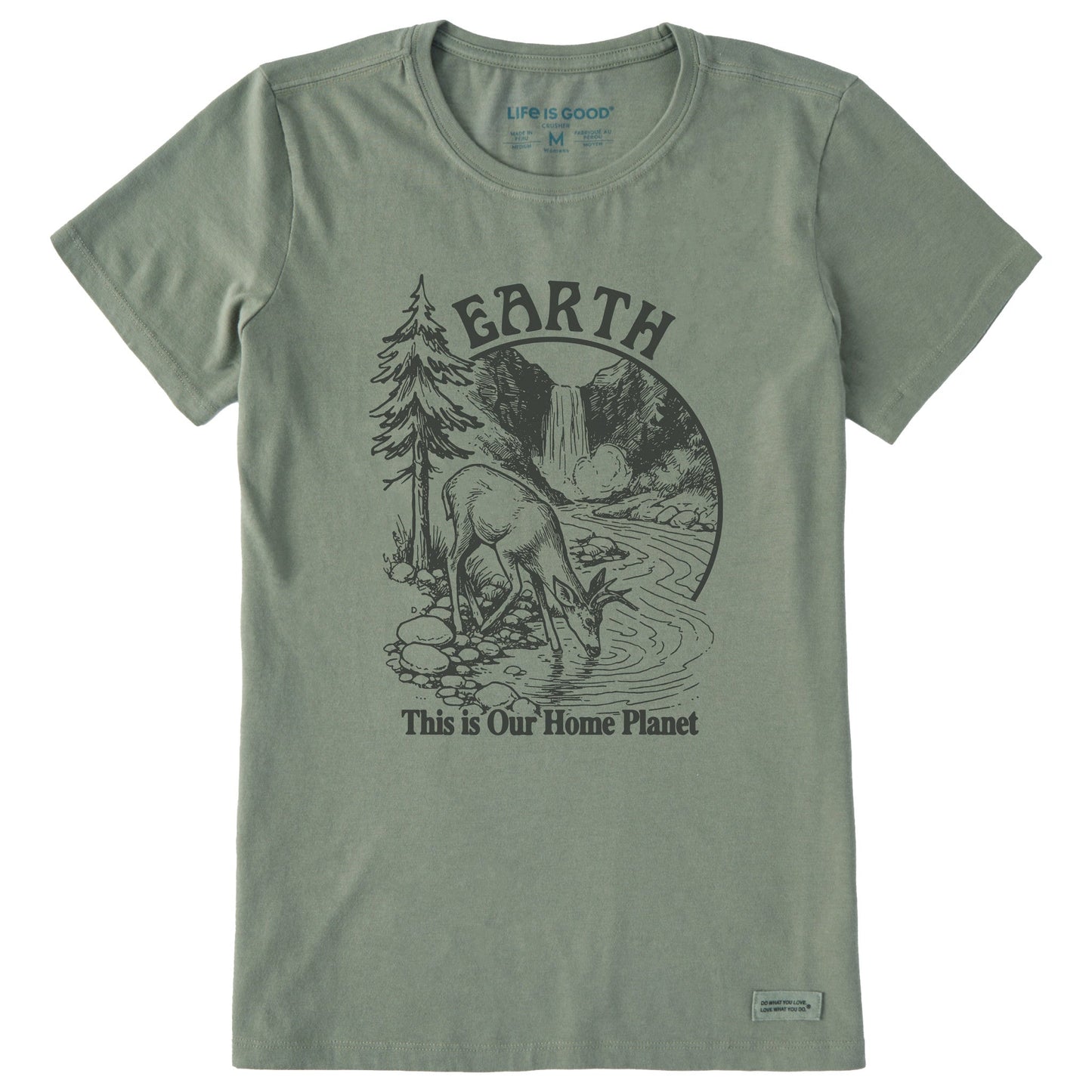 Women's Earth Home Planet Short Sleeve Crusher Tee