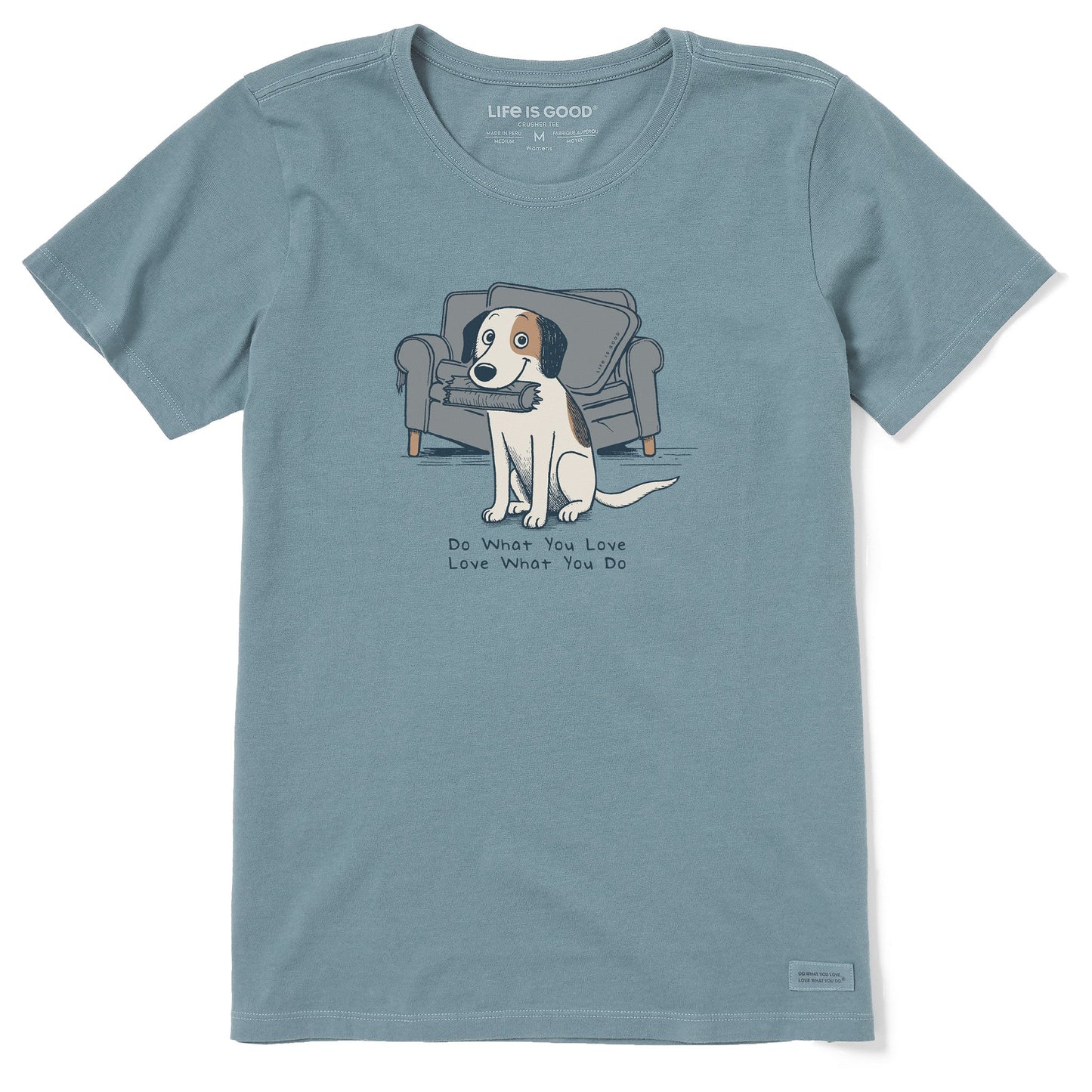 Women's Do What You Love Dog Short Sleeve Crusher Tee