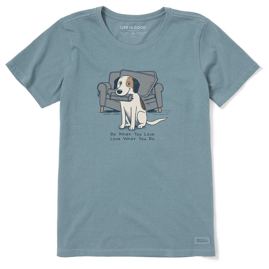Women's Do What You Love Dog Short Sleeve Crusher Tee