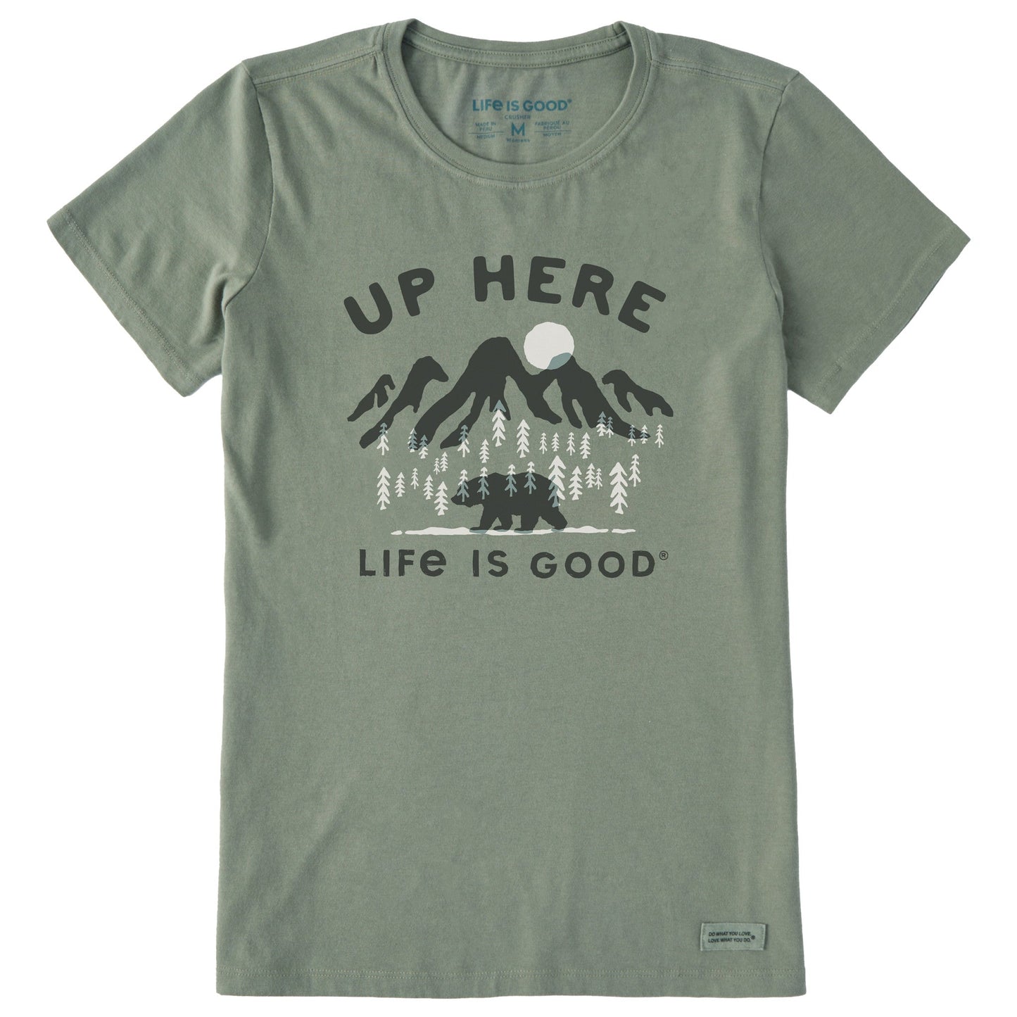 Women's Up Here Life is Good Short Sleeve Crusher Tee