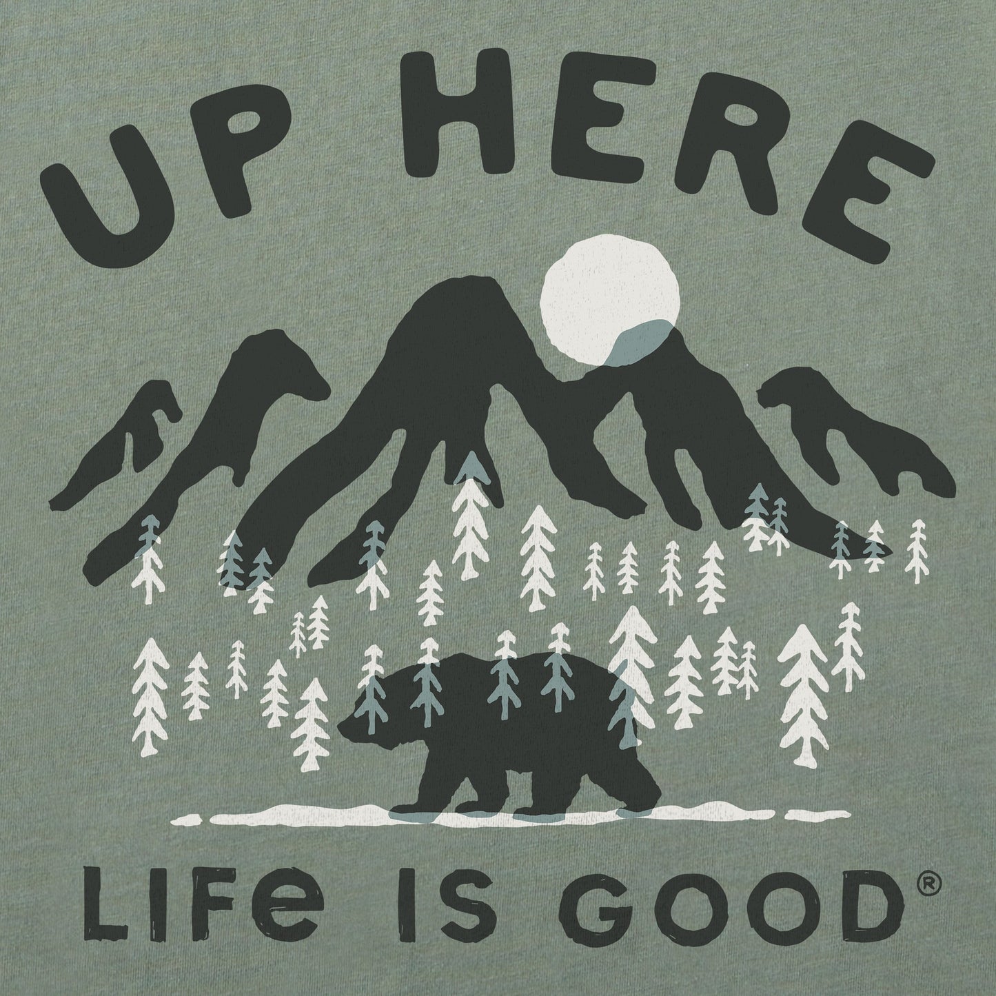 Women's Up Here Life is Good Short Sleeve Crusher Tee