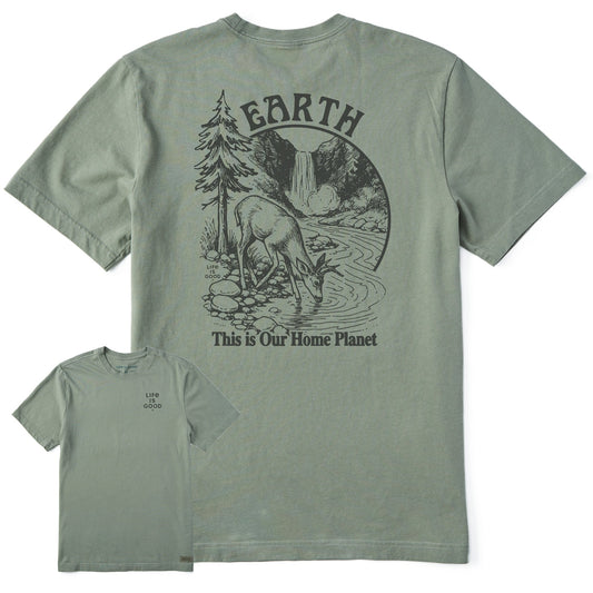 Men's Earth Home Planet Short Sleeve Crusher-LITE Tee